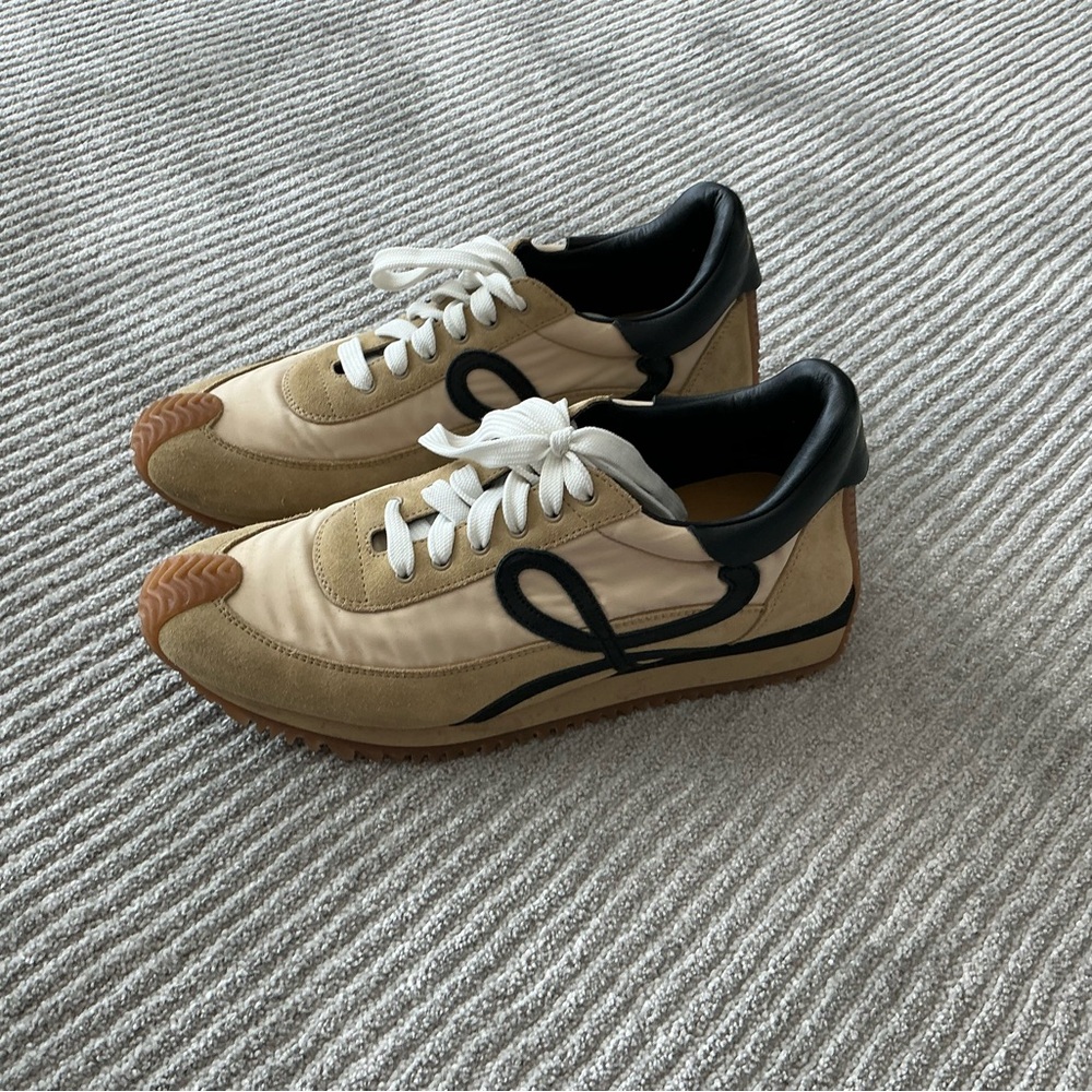 Women’s Loewe nylon-suede Flow Runner Sneakers -size 40